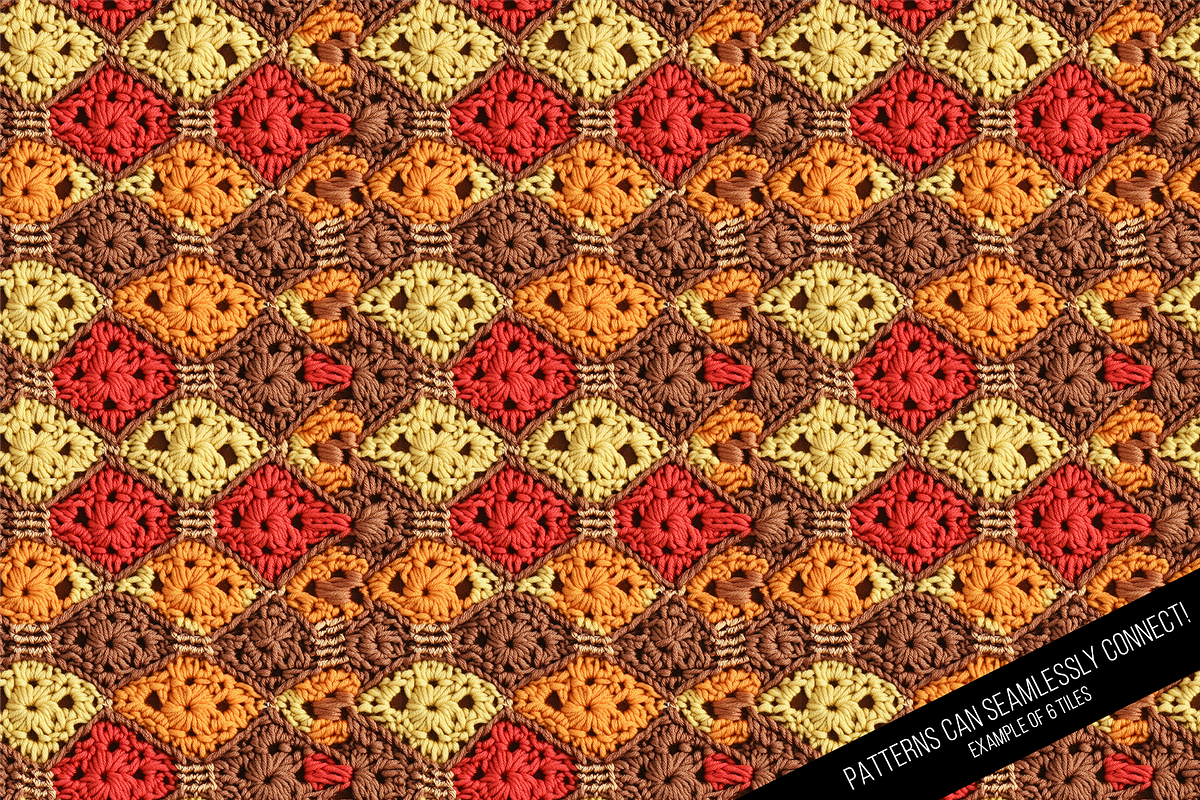 70s Crochet Seamless Digital Paper, a Pattern Graphic by Chromolume Studio (Photo 15 of 15)
