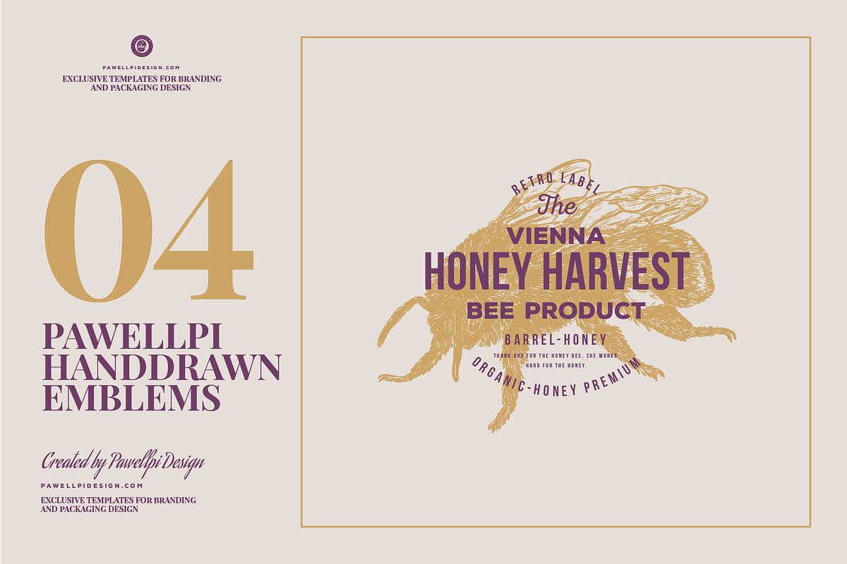HAND DRAWN VINTAGE EMBLEMS VOLUME 4, a Branding & Logo Template by pawellpi (Photo 8 of 15)