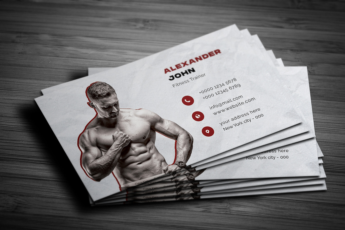 Sports Gym Business Card, a Business Card Template by Saman Osama (Photo 3 of 4)