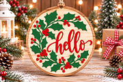 Christmas Hello Ornament Laser Cut, a Seasonal Illustration by Canvas Craft (Thumbnail 5 of 6)