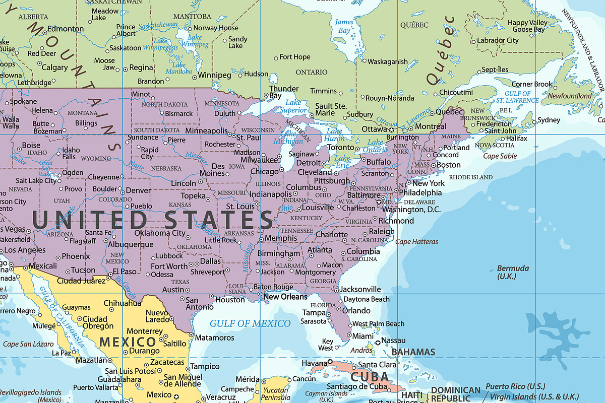 Political World Map. Vector. Layered, an Education Illustration by PorcuPen Works (Photo 4 of 7)