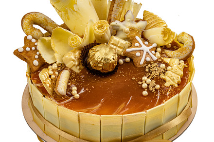 White chocolate cake with gingerbread, a Background Photo by Grafvision photography