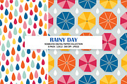 Rainy Day Seamless Digital Paper, a Pattern Graphic by Alanna Messina Design Co (Thumbnail 3 of 9)