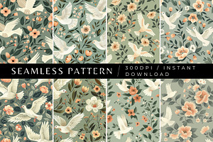 8 Dove Garden Harmony Patterns