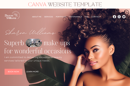 Beauty Canva Website Estheticians
