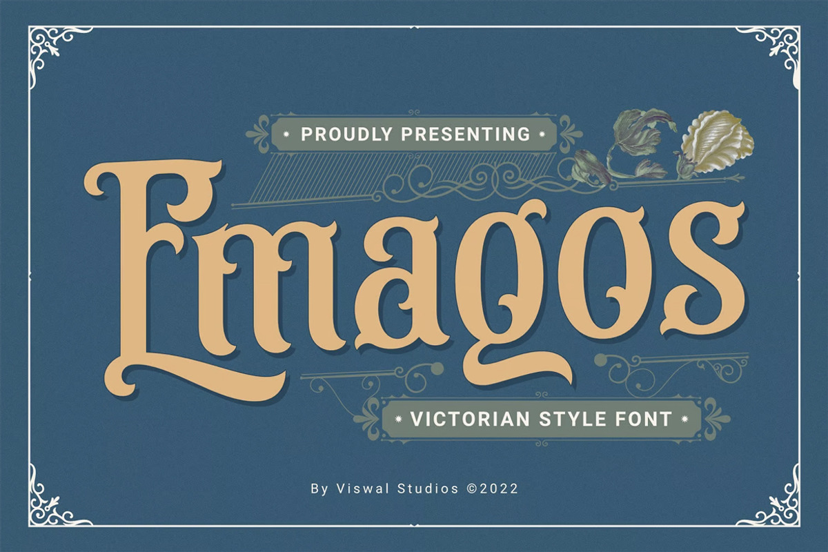 Emagos - Vintage Font, a Serif Font by Viswal Studio (Photo 1 of 6)
