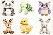 Vintage Knitted Plush Baby Animals, an Illustration by Watercolor design (Thumbnail 4 of 4)