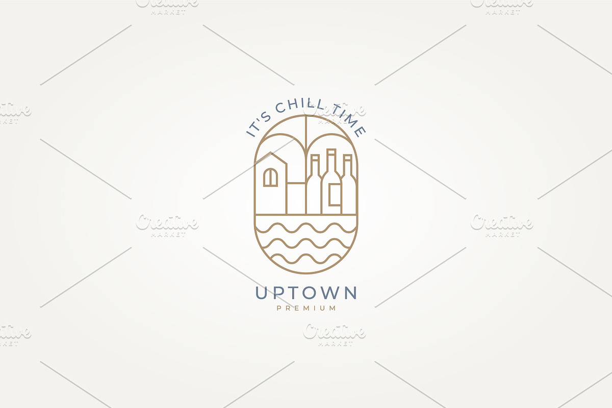 downtown or uptown city icon logo, a Branding & Logo Template by Blazybone