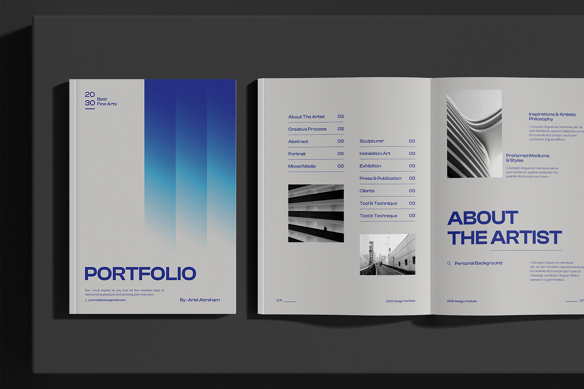 Clean Gradient Portfolio preview 2