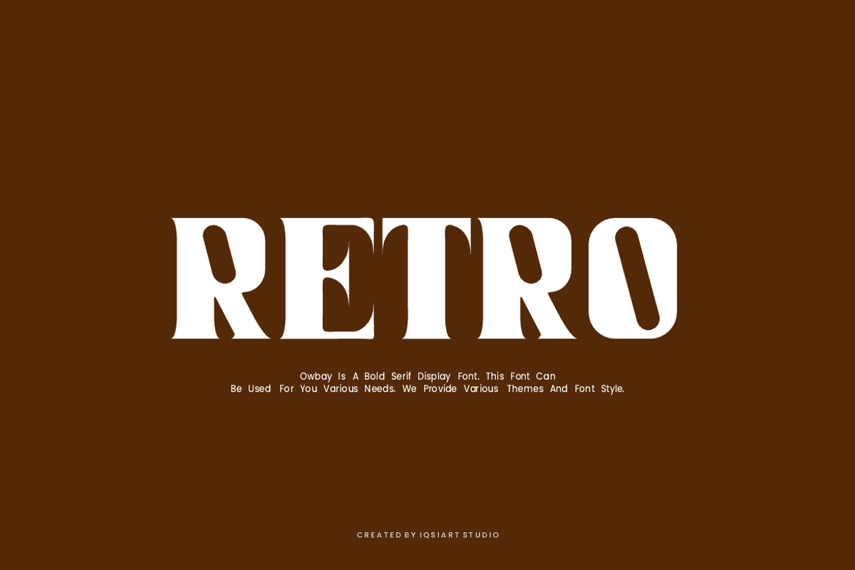 Owbay - Serif Bold Font, a Serif Font by Iqsiart Studio (Photo 3 of 7)