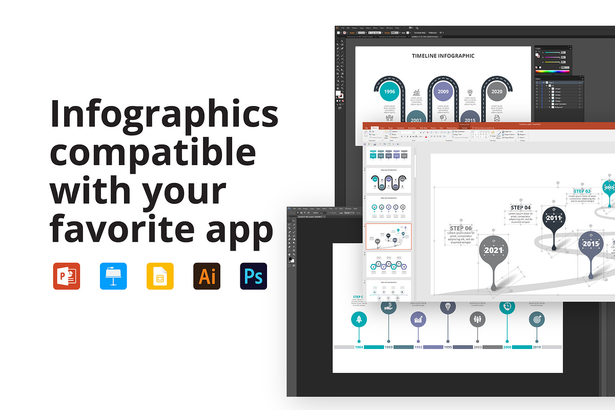 Timelines infographic presentations, a Presentation Template by Abert (Photo 3 of 7)