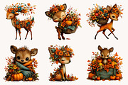 Whimsical Autumn Fall Deer Clipart, a Seasonal Illustration by Designworld (Thumbnail 6 of 9)