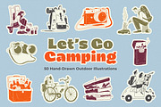 Lets Go Camping: 50 Illustration Set, a Person Illustration by Veyla (Thumbnail 1 of 14)