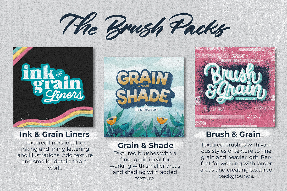 Triple Texture Brush Bundle, a Brush Add-On by Cynlop Ink (Photo 2 of 8)
