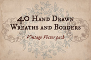 Hand Drawn Wreaths and Frames, an Object Graphic by Mr Vintage (Thumbnail 1 of 4)