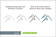 Minimal peak icons, an Outline Icon by Picture Window (Thumbnail 5 of 5)