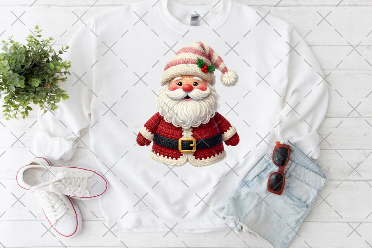 Crochet Christmas Faux Yarn Santa, an Illustration by Craft Nest (Photo 4 of 6)