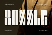 Sazzle - Compressed Sans Serif, a Sans Serif Font by Craft Supply Co. (Thumbnail 1 of 8)