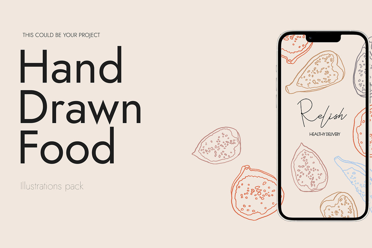 Minimal Hand-drawn Food Illustration, a Food Illustration by Cosmic_Latte_studio (Photo 7 of 8)