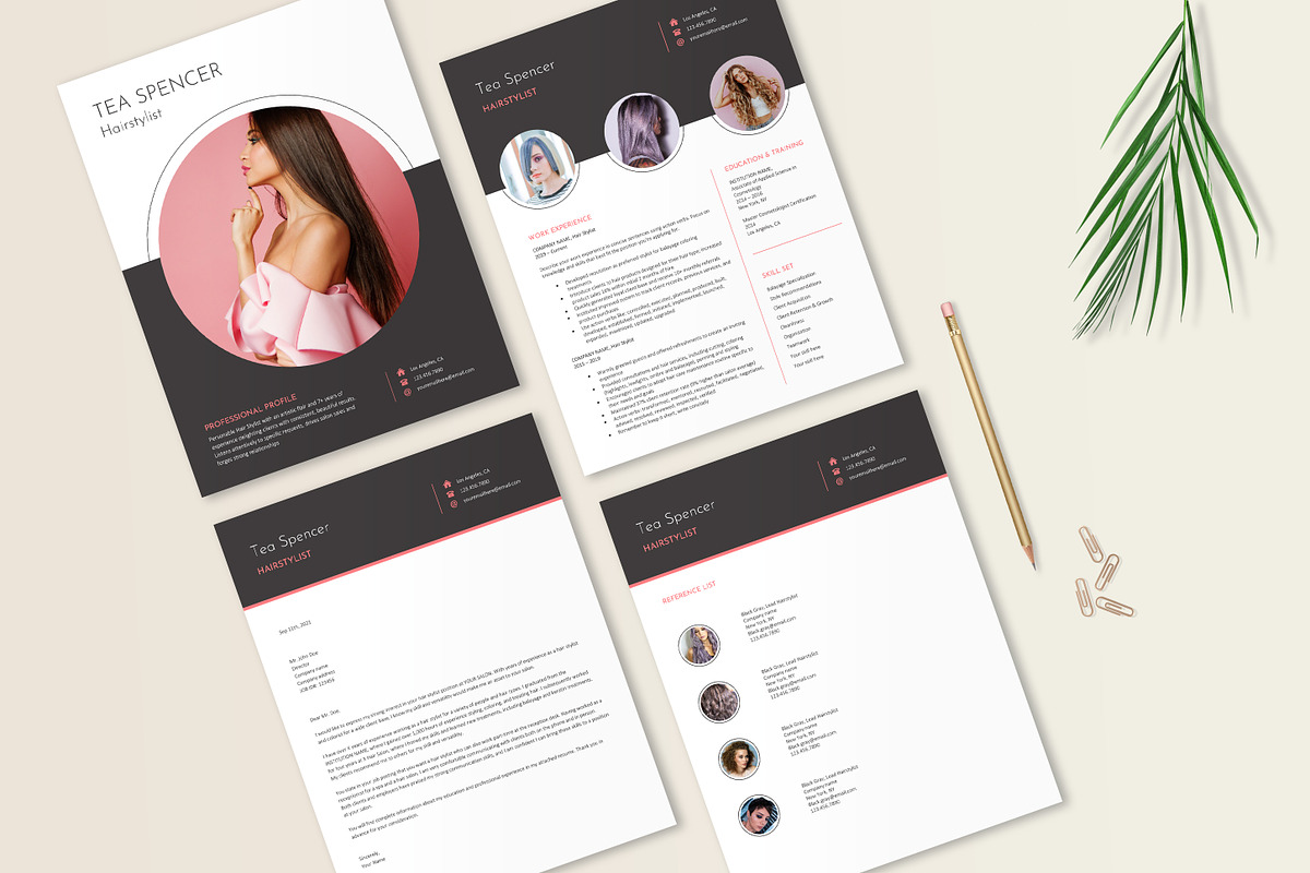 Hairstylist Resume Template, a Resume Template by Stanin Studio (Photo 7 of 10)