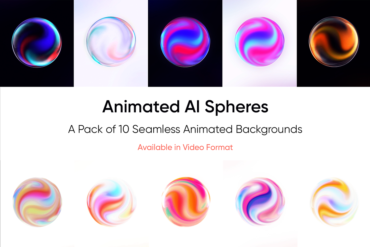 AI Spheres – 10 Motion Backgrounds, a Background Graphic by PixelGaze (Photo 1 of 2)