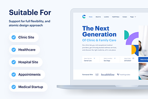 Clinically - Clinic Website UI Kit