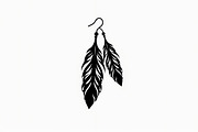 Leaf Earring Silhouette Bundle, a Graphic by abu67222 (Thumbnail 4 of 9)