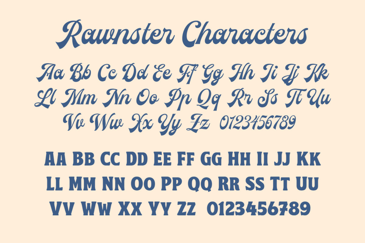 The Rawnster Font Duo - With Bonus!, a Font by Letterhend Studio (Photo 5 of 9)
