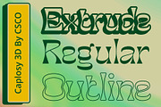 Caplosy 3D, a Sans Serif Font by Craft Supply Co. (Thumbnail 4 of 8)
