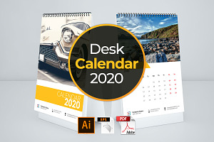 Calendar Template 2020 Desk