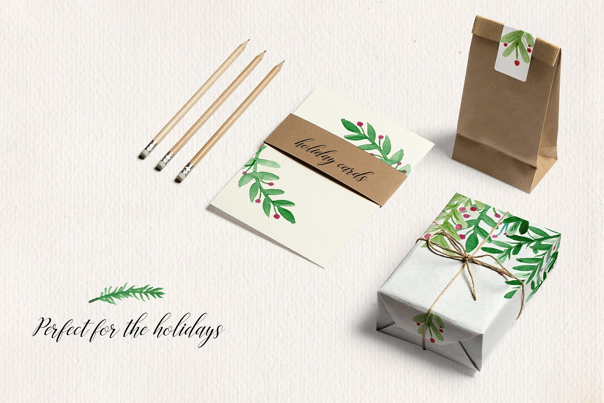 Christmas Watercolor Collection, an Illustration by Chelsea Bromley (Photo 5 of 7)