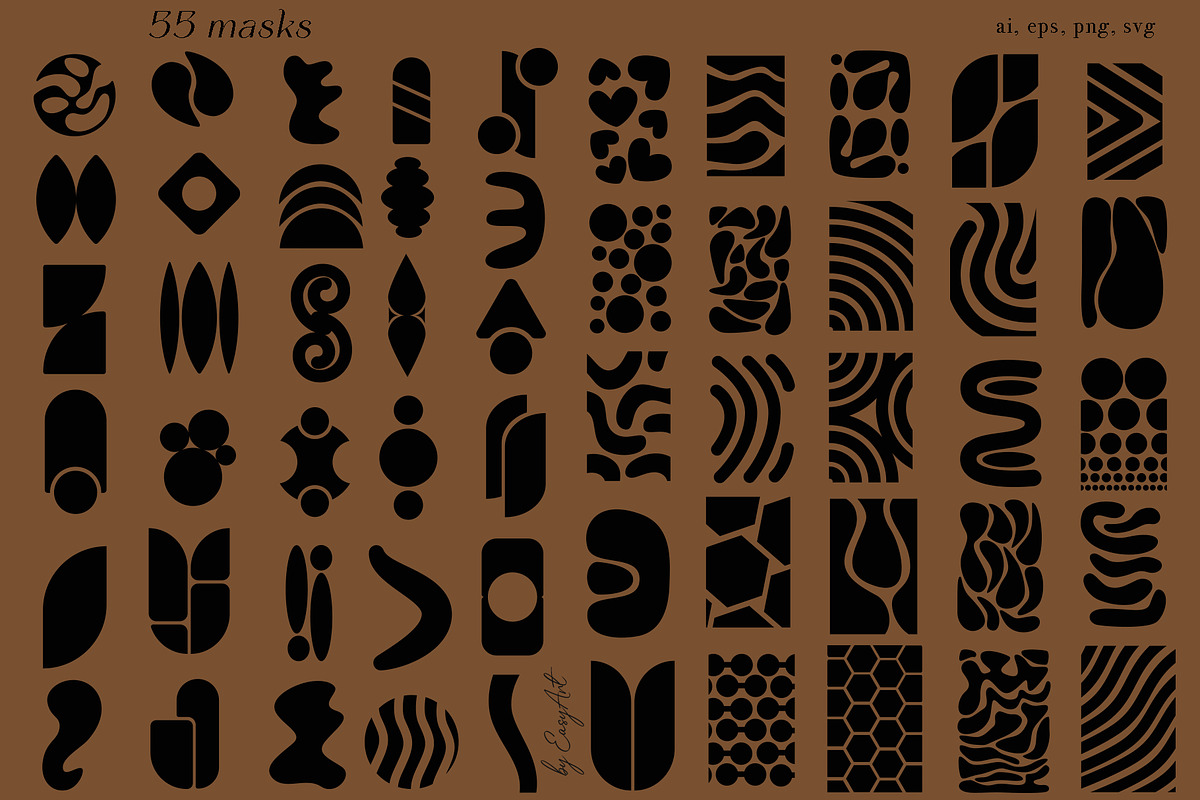Abstract Masks Shapes Collection, a Graphic by EasyArt (Photo 6 of 11)