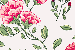 French Chintz Seamless Patterns Set