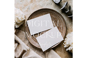 Boho Business Card Stationery Mockup, a Mockup by Kelligraphy Co. (Thumbnail 1 of 2)