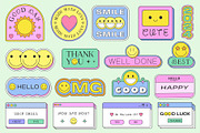 CARTOON STICKERS SET Y2K DESIGN, a Pattern Graphic by craftlove (Thumbnail 5 of 10)