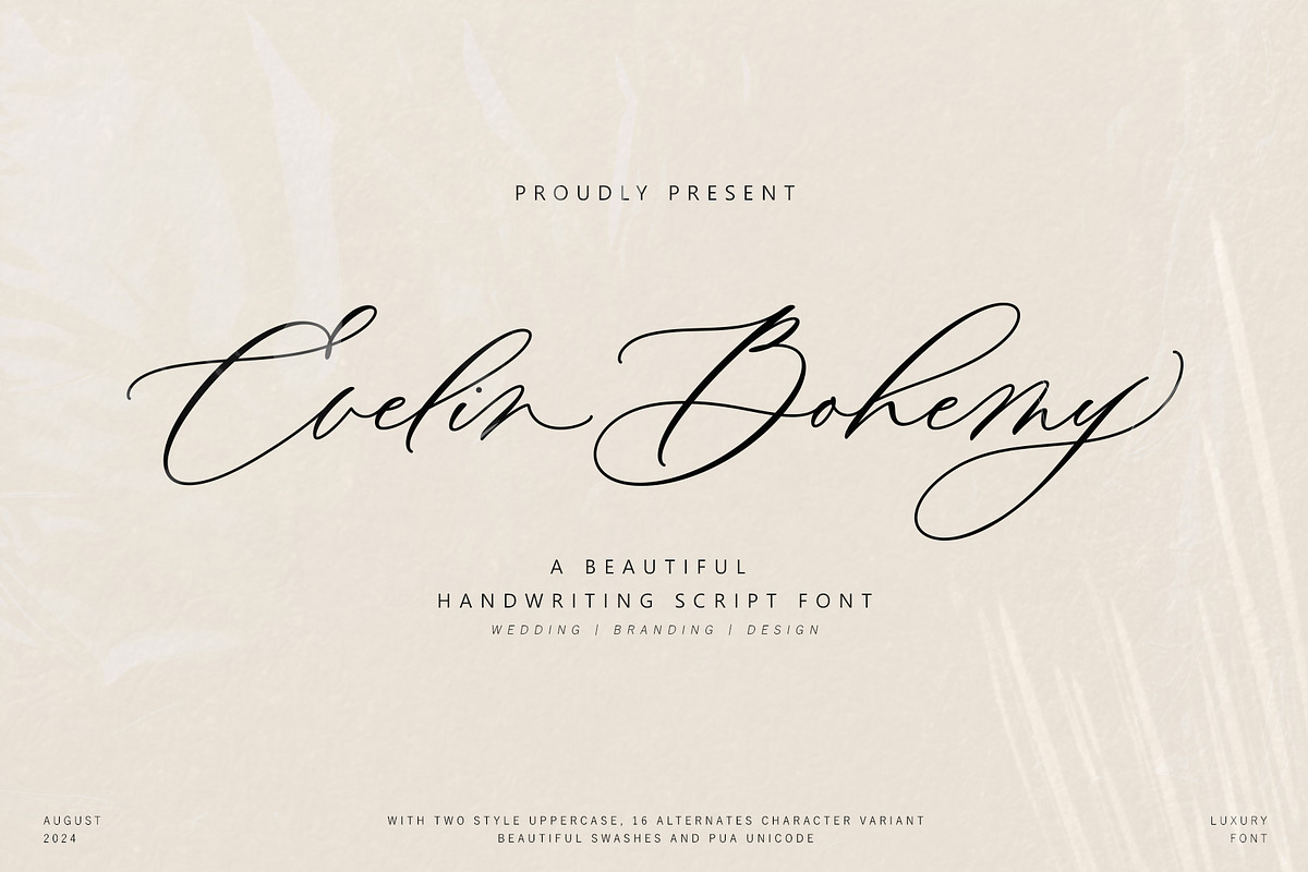 Evelin Bohemy, a Script Font by JamalCreativeStudio (Photo 1 of 11)