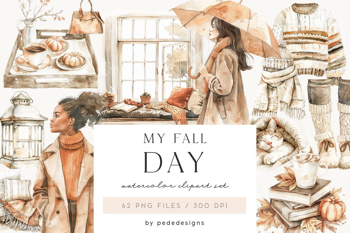 My Fall Day, a Seasonal Illustration by PeDe Designs (Photo 5 of 12)