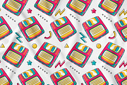 90's Vibe Floppy Disk Pattern, a Pattern Graphic by MEDZ (Thumbnail 1 of 3)