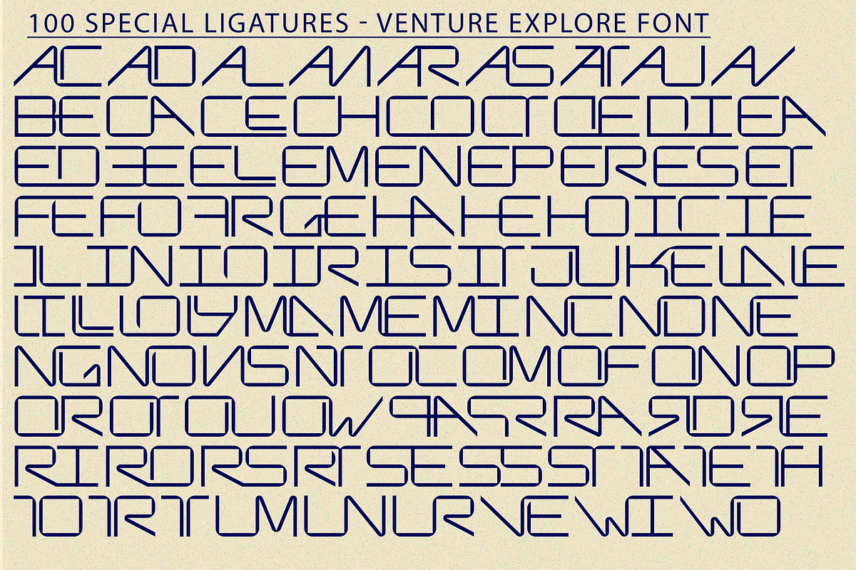 Venture Explore Font, a Sans Serif Font by 177Studio (Photo 8 of 8)