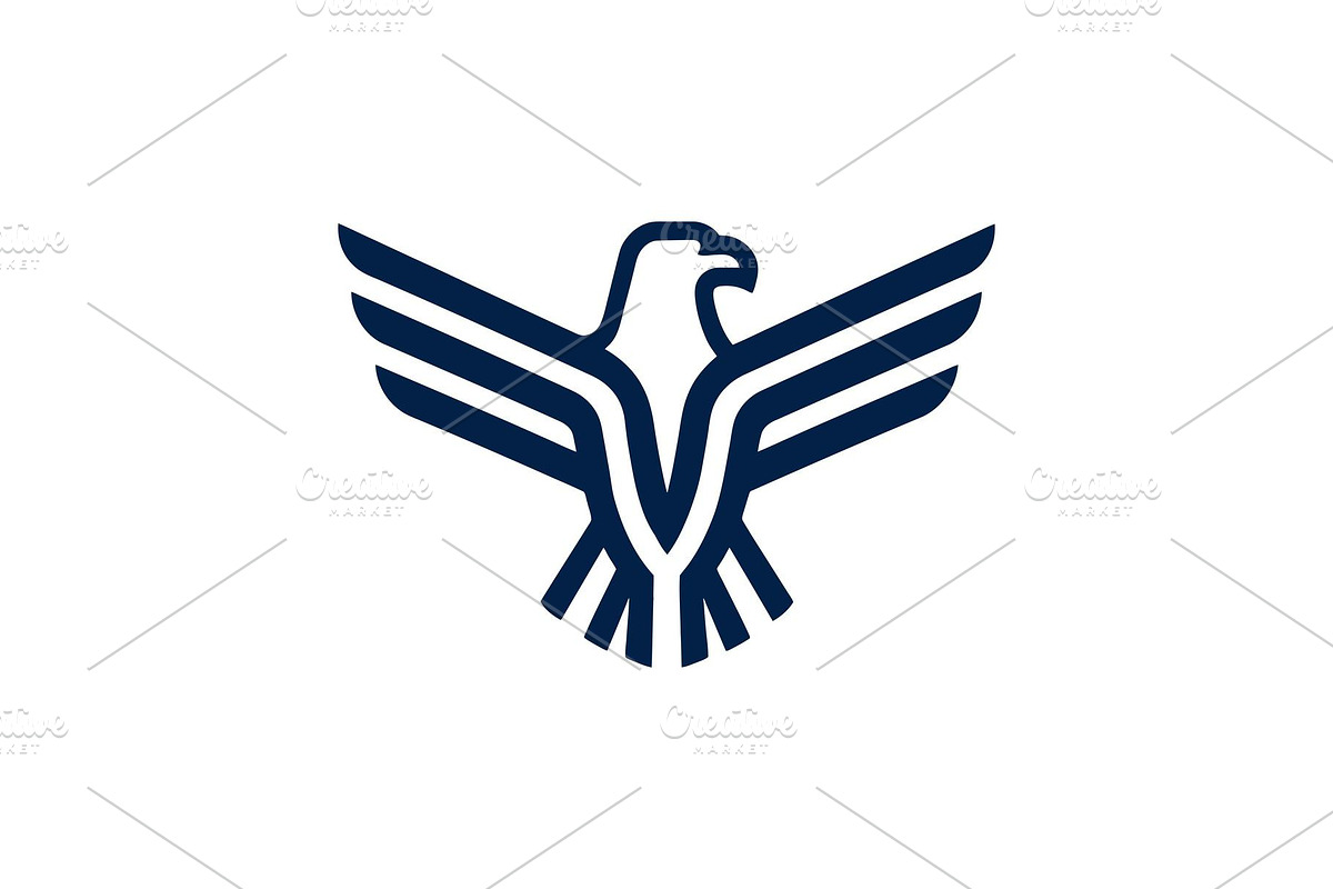Eagle vector silhouette logo design