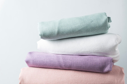 linen fabric in different colors