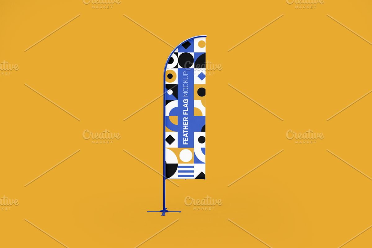 Promotional Flag Mockup, an Advertising Mockup by Qaleb Studio