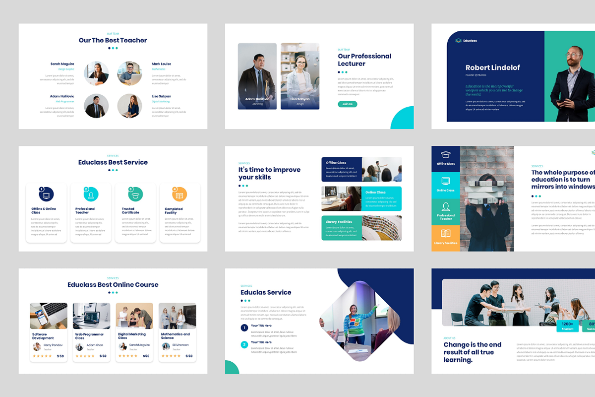 Educlass - Education & Online Course, a Presentation Template by Biwarastudio (Photo 3 of 5)