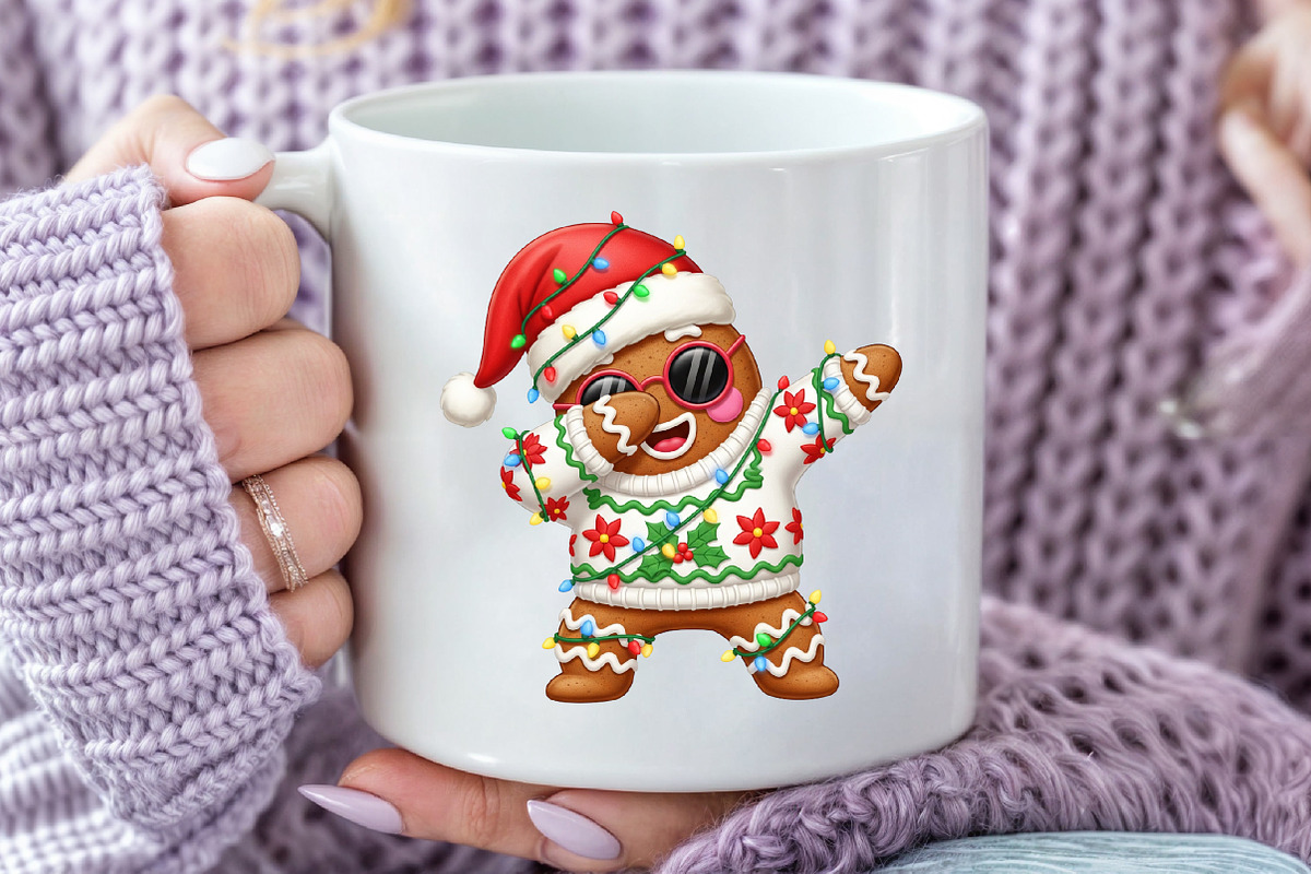 Christmas Gingerbread Dabbing, an Illustration by Craft Nest (Photo 5 of 6)