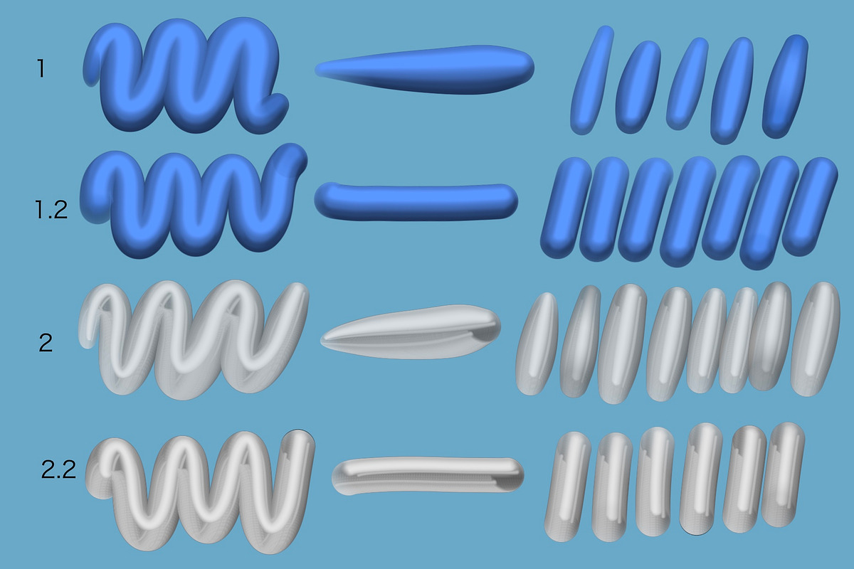 3D brushes for Procreate, a Brush Add-On by Veronika Gotovceva (Photo 2 of 5)
