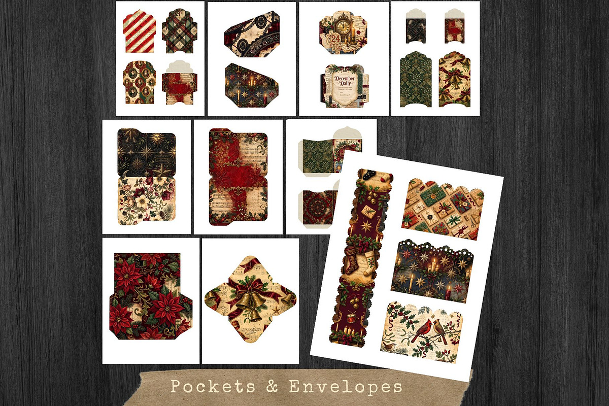 Victorian Christmas Junk Journal KIT, a Seasonal Illustration by ThatsDesignArt (Photo 20 of 20)