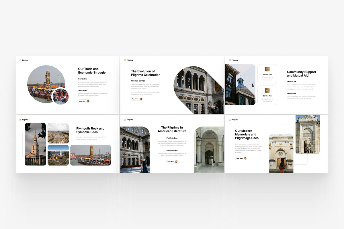 Elegant Beige Pilgrims Presentation, a Presentation Template by Eklip Studio (Photo 4 of 5)