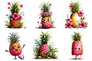Summer Pineapple Clipart, an Illustration by Craft Nest (Thumbnail 3 of 12)
