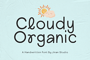 Cloudy Organic  - A Handwritten Font, a Handwritten Font by Ainun Jinan (Thumbnail 1 of 9)