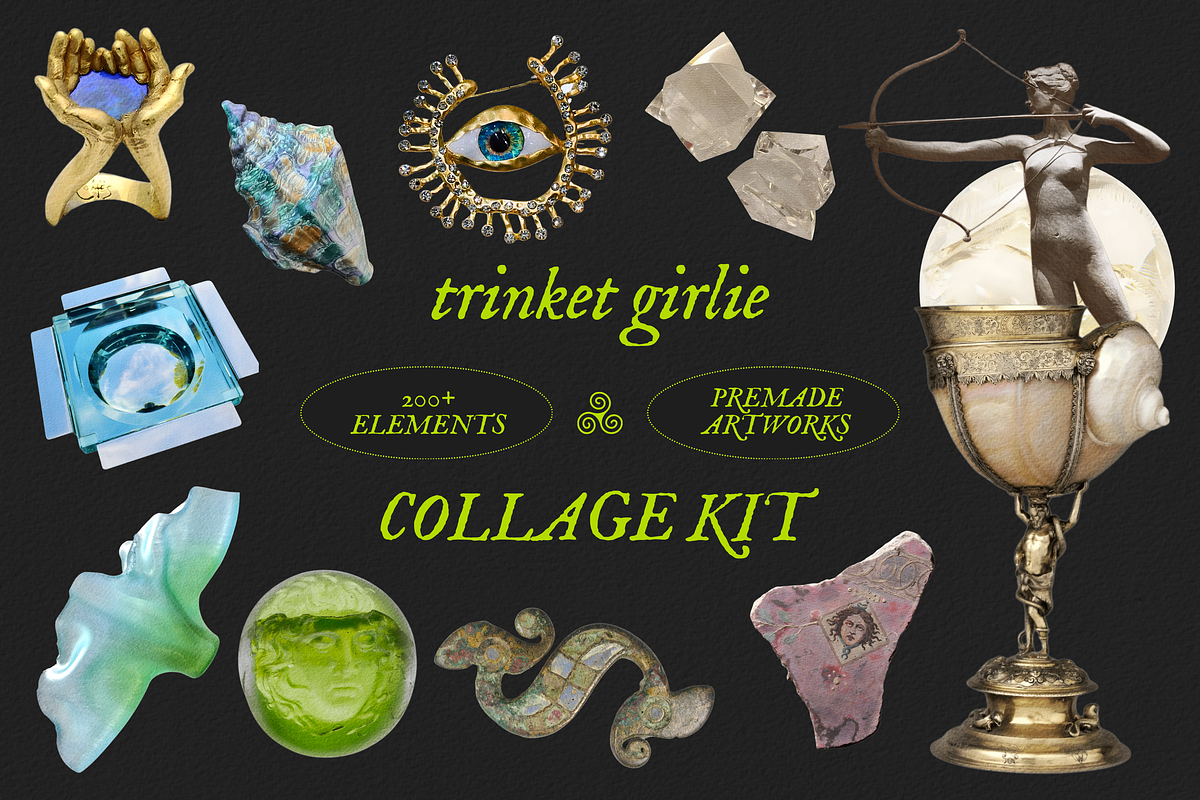 trinket girlie: maximal collage kit, an Object Graphic by PEARLER (Photo 1 of 14)